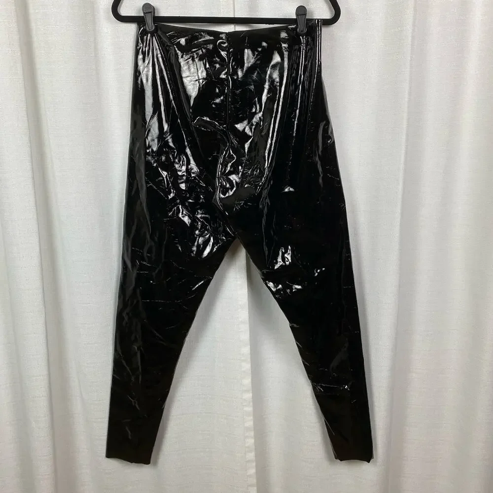 Commando Black Faux Patent Leather Leggings Sz.XL NWT